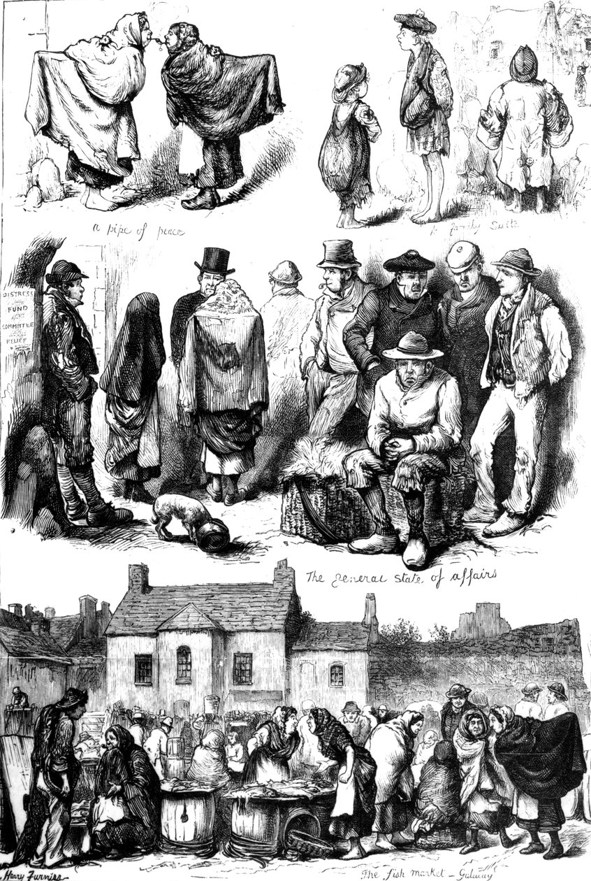 Schetsen in Galway, illustratie uit 