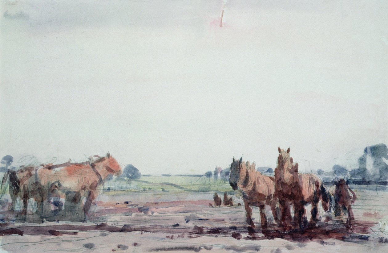 Ploegpaarden door Harry Becker