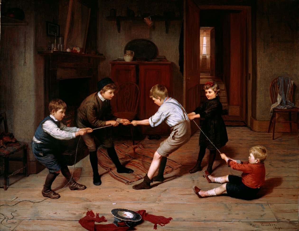 Touwtrekken door Harry Brooker