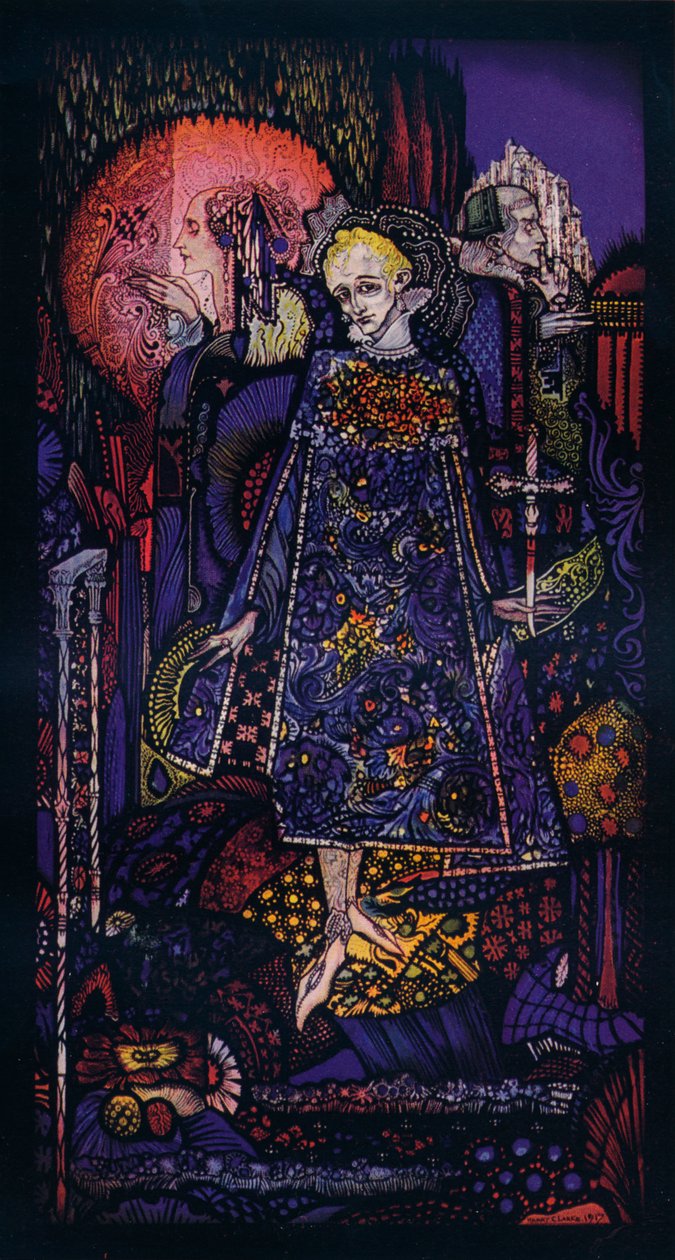 Het Lied van de Gekke Prins, ca. 1917 door Harry Clarke