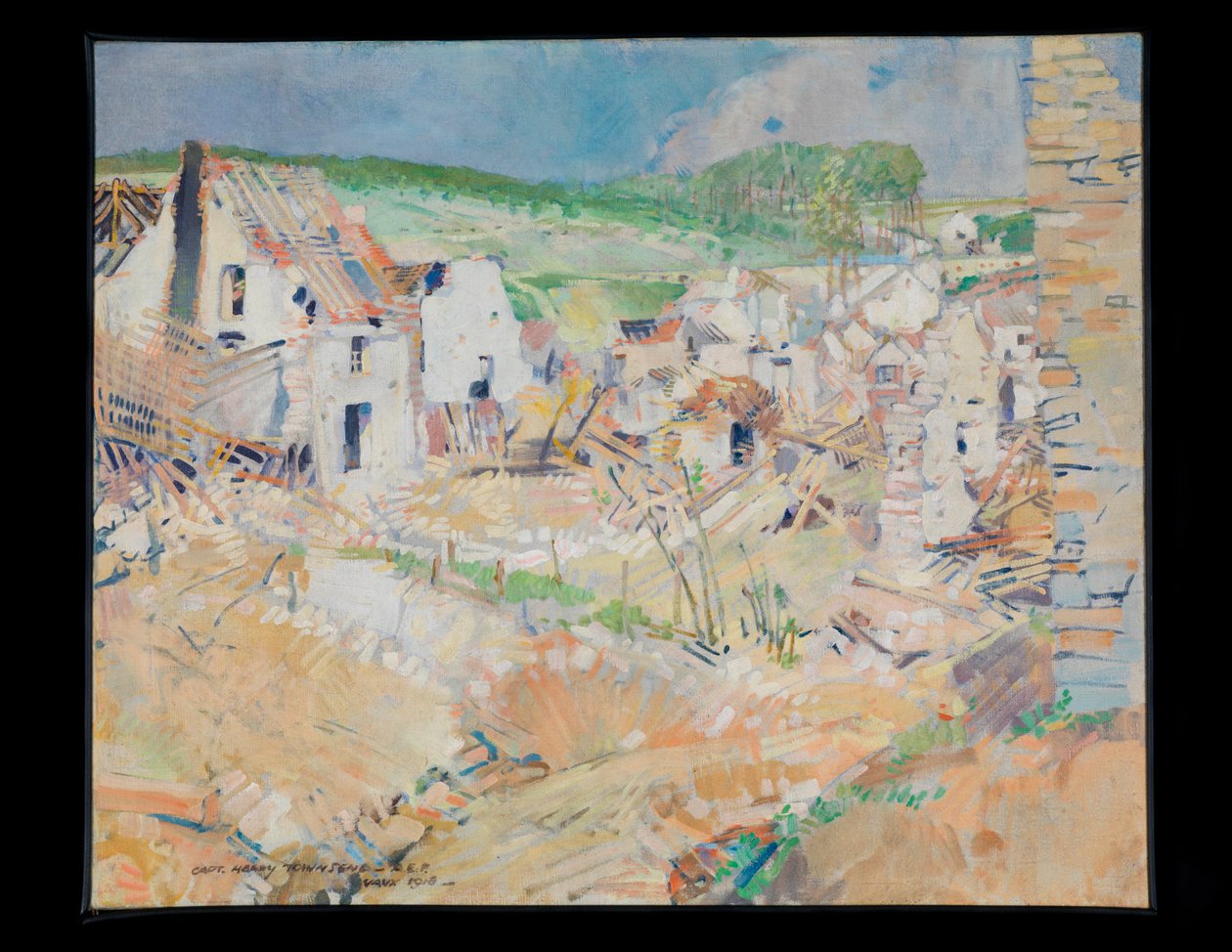 Vaux, ca. 1918 (olieverf) door Harry Everett Townsend