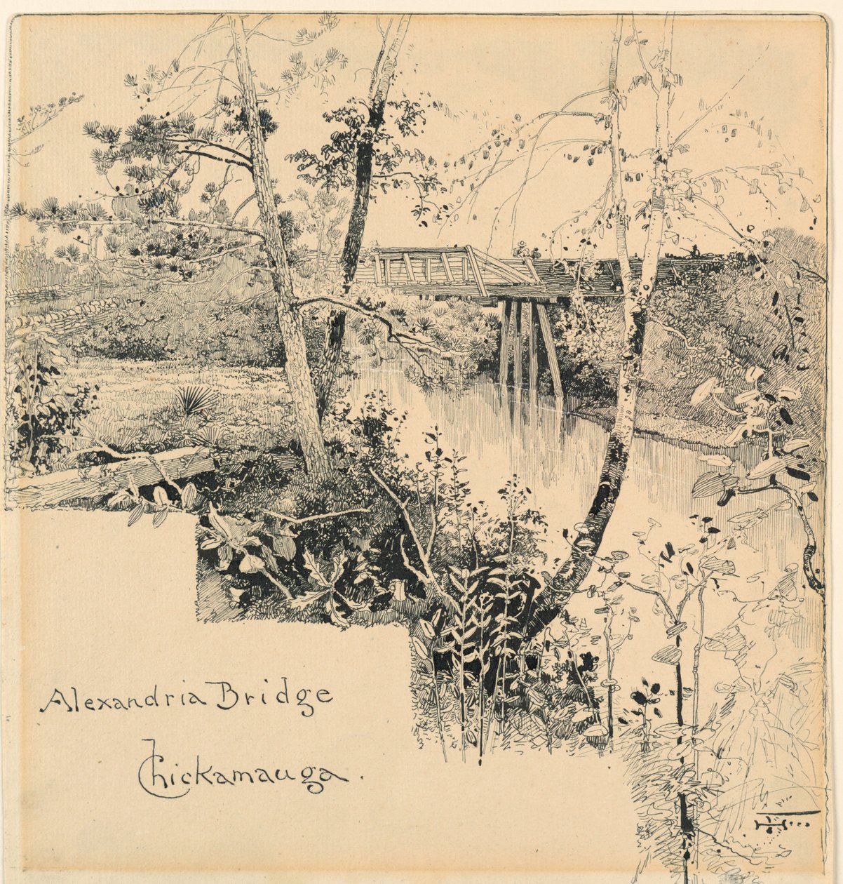 Alexandria Brug, Chickamauga door Harry Fenn