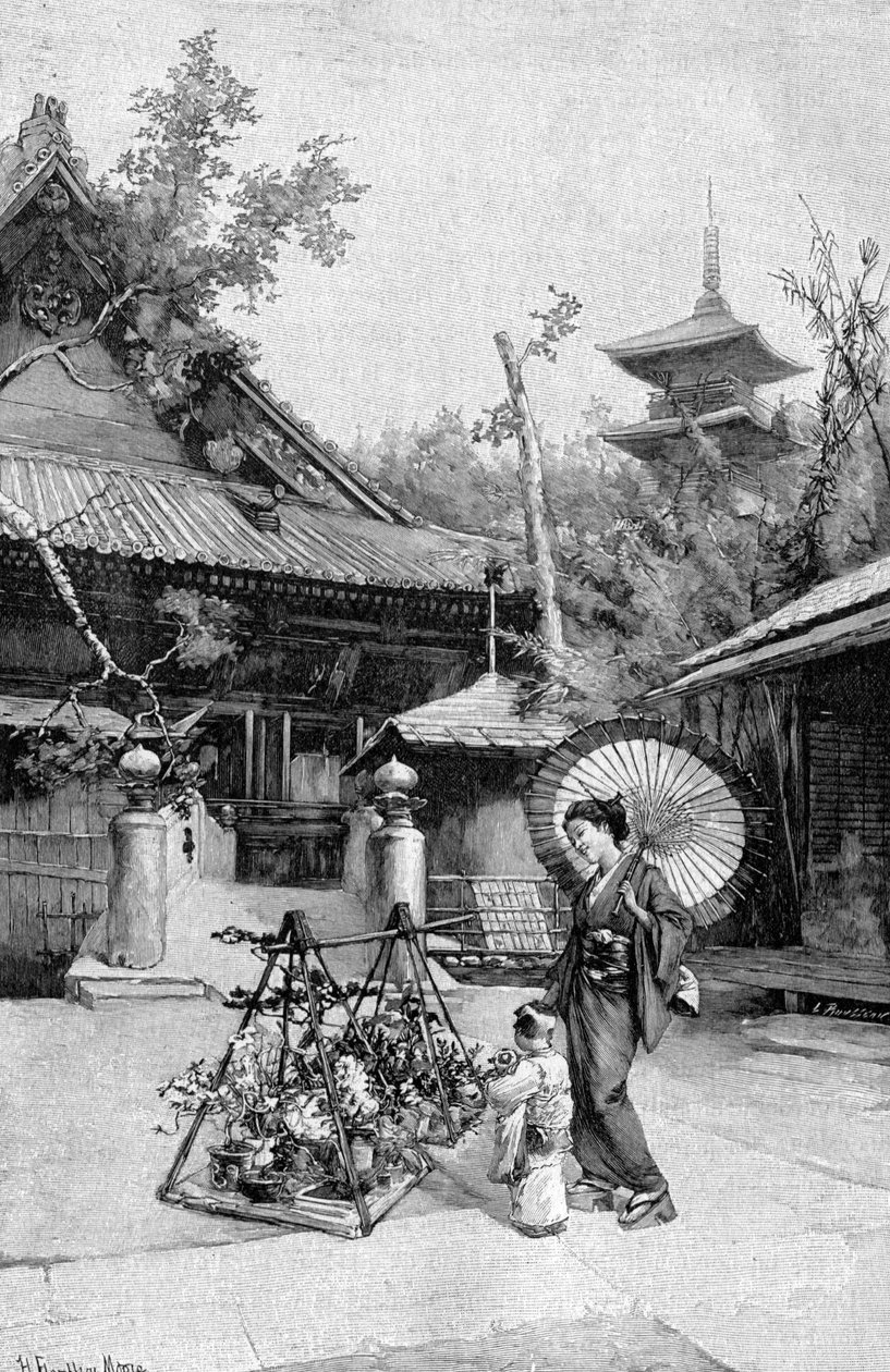 Een tuin in Tokio door Harry Humphrey Moore