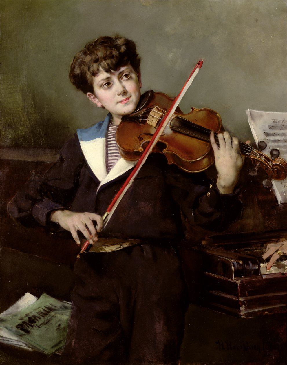 De violist door Harry Humphrey Moore