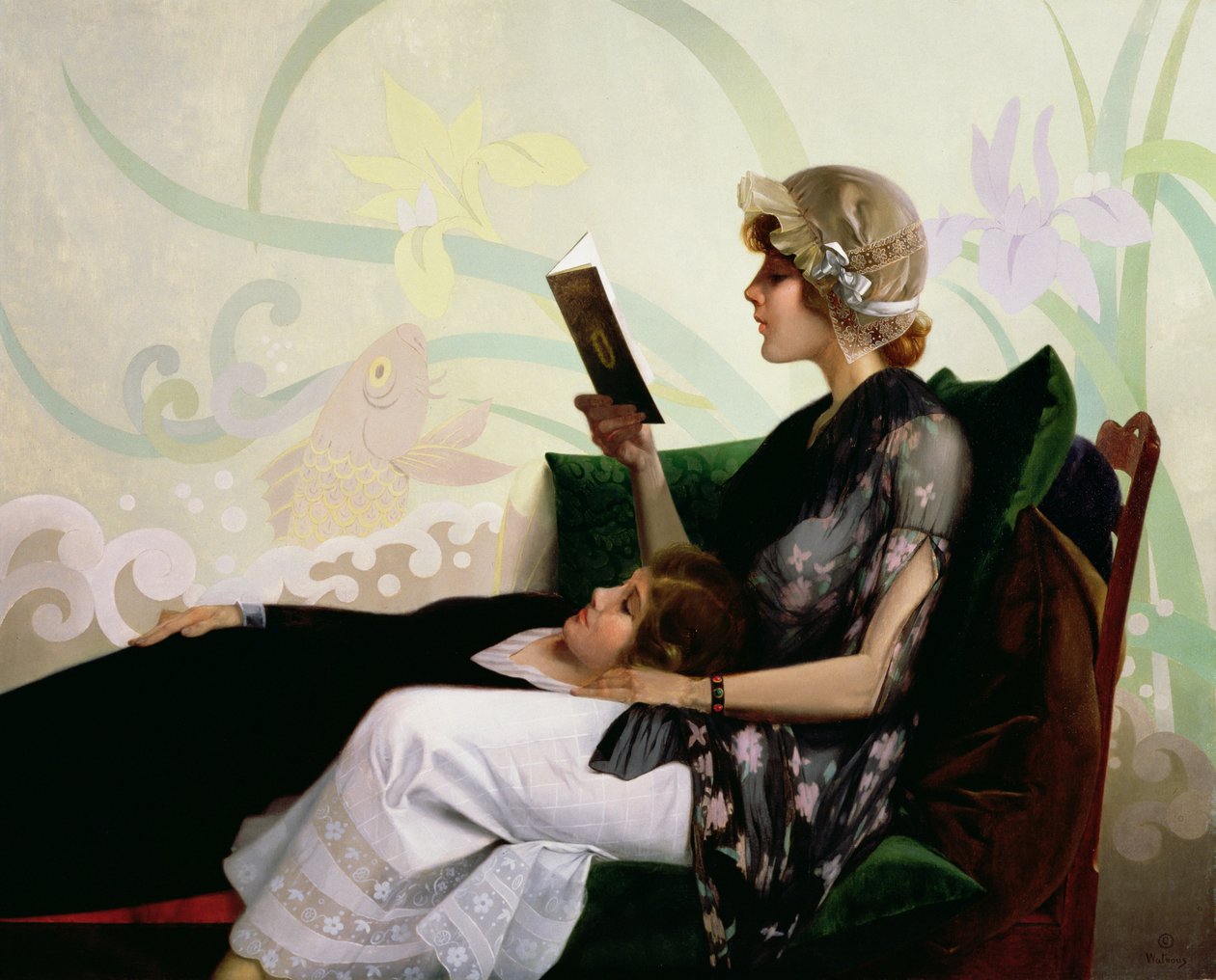 Gewoon een Paar Meisjes, 1915 door Harry Wilson Watrous