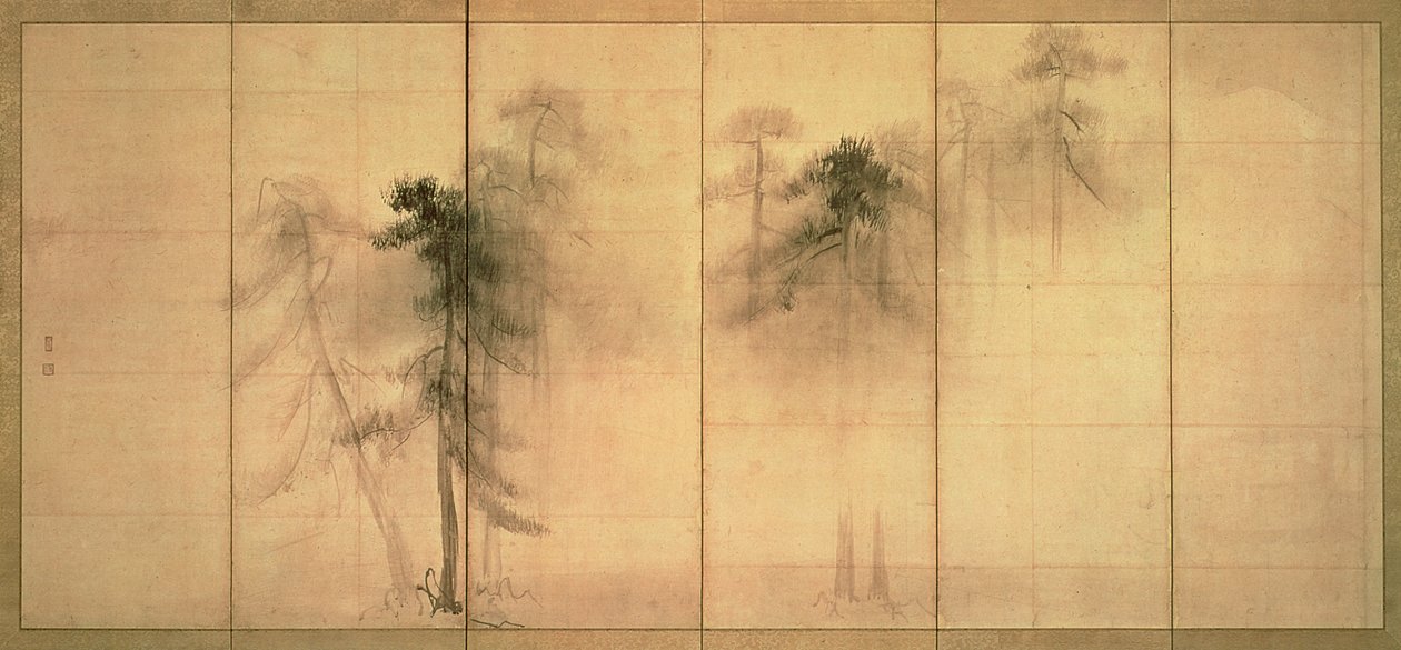 Het dennenbos door Hasegawa Tohaku
