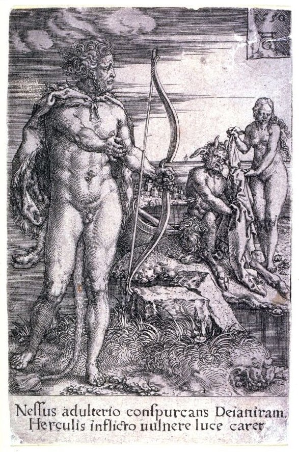 Hercules en de centaur Nessus door Heinrich Aldegrever