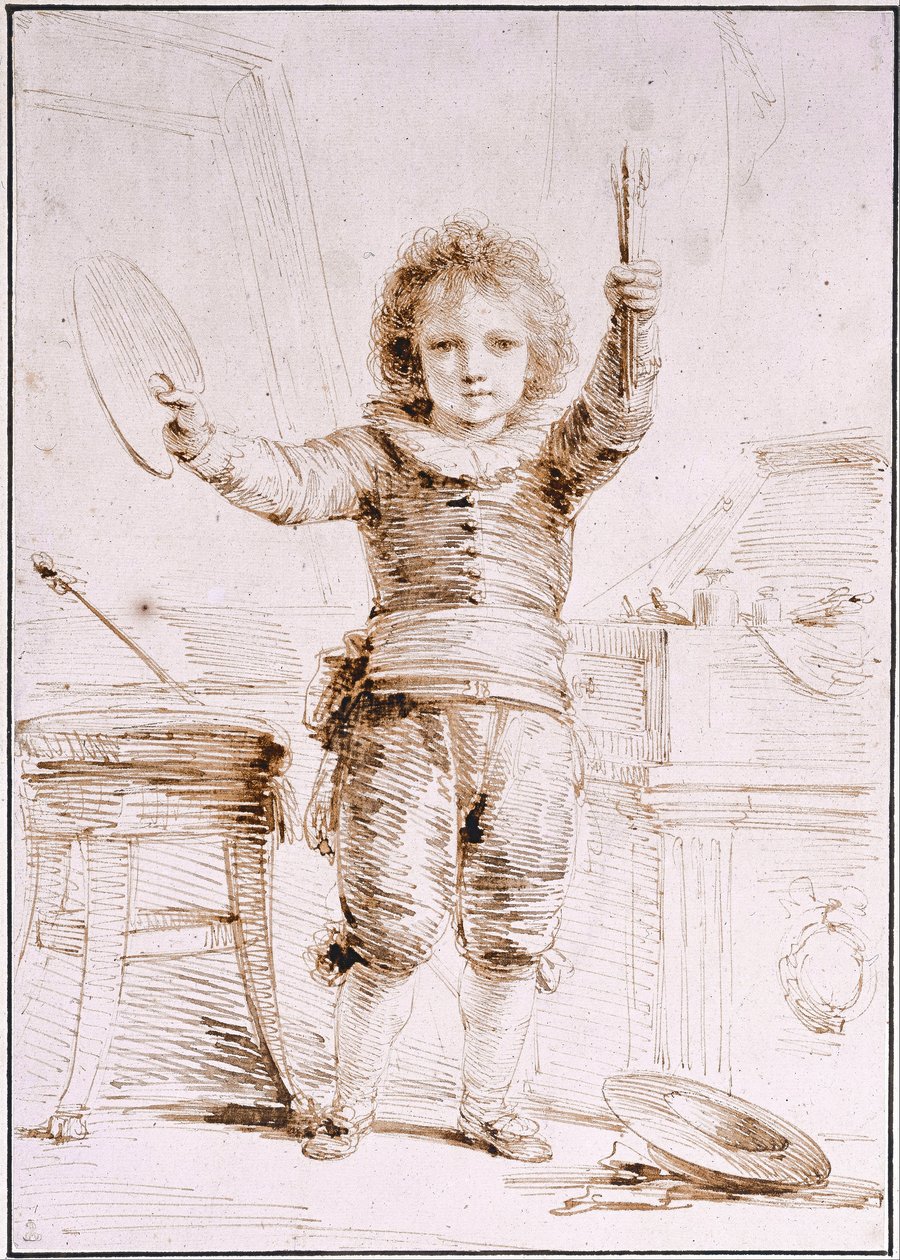 De zoon van de kunstenaar, Heinrich, ca. 1793 door Friedrich Heinrich Fuger