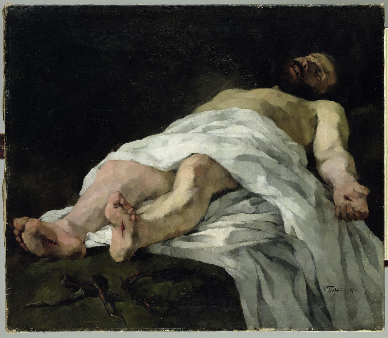 Christus van het kruis gehaald, 1874 door Heinrich Wilhelm Truebner