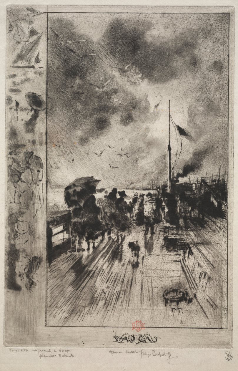 Een pier in Engeland door Heinrich Aldegrever