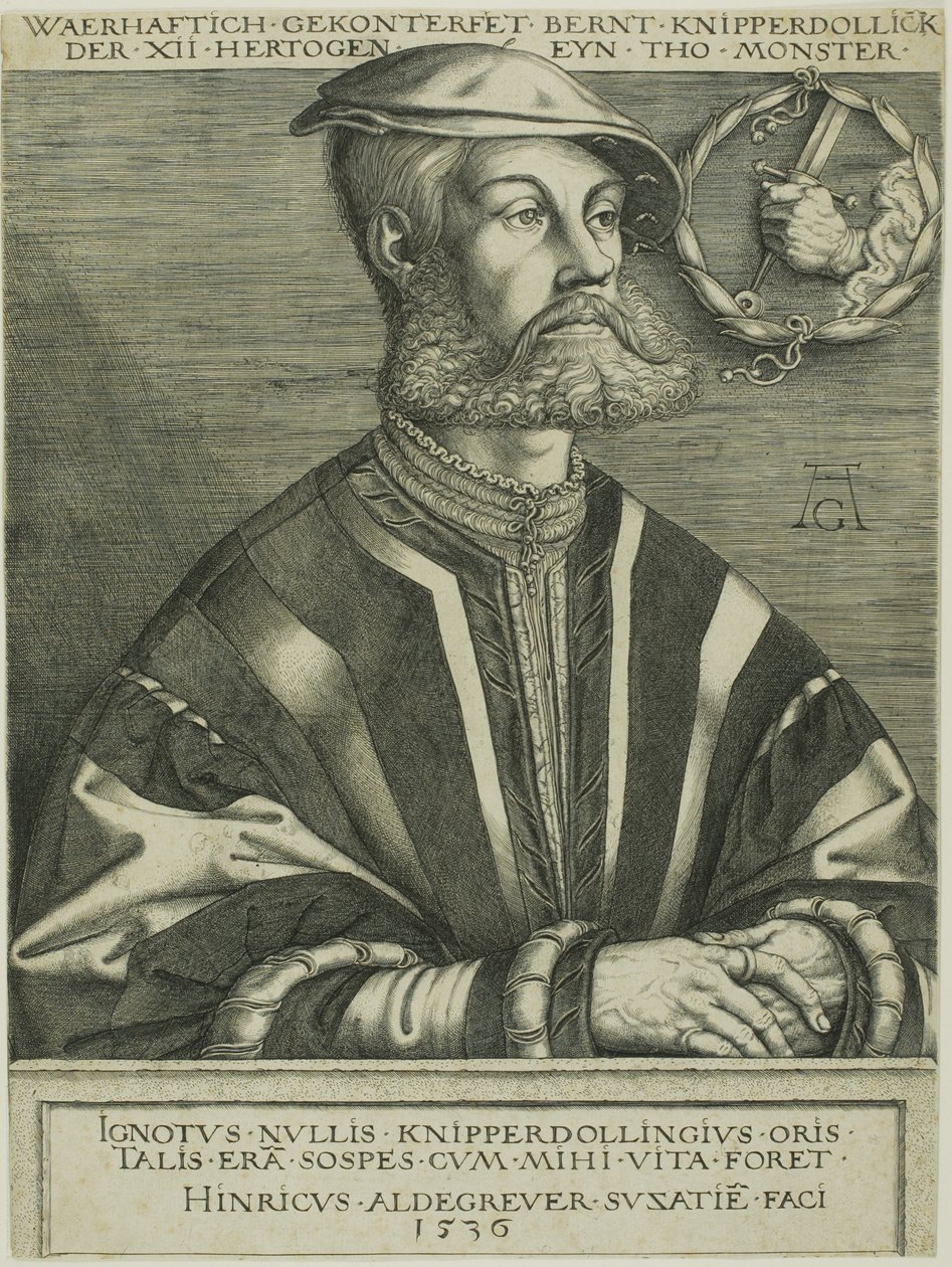 Bernard Knipperdolling door Heinrich Aldegrever