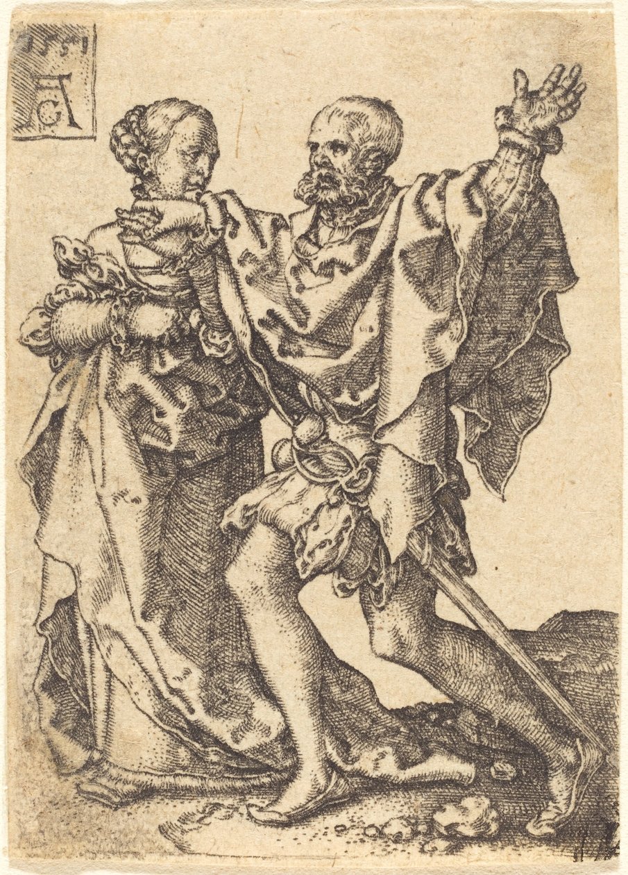 Dansend Koppel door Heinrich Aldegrever