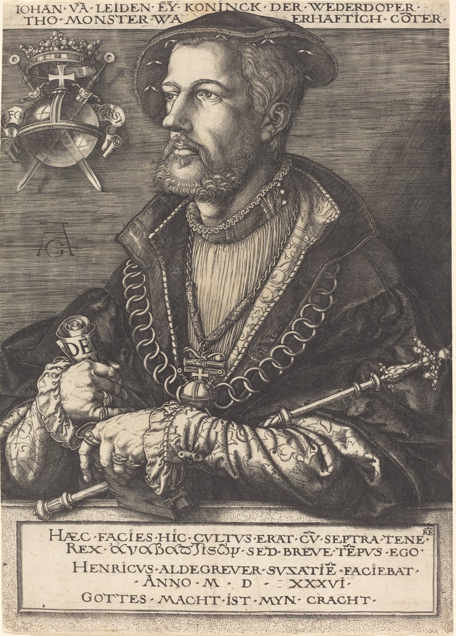 Jan van Leyden door Heinrich Aldegrever