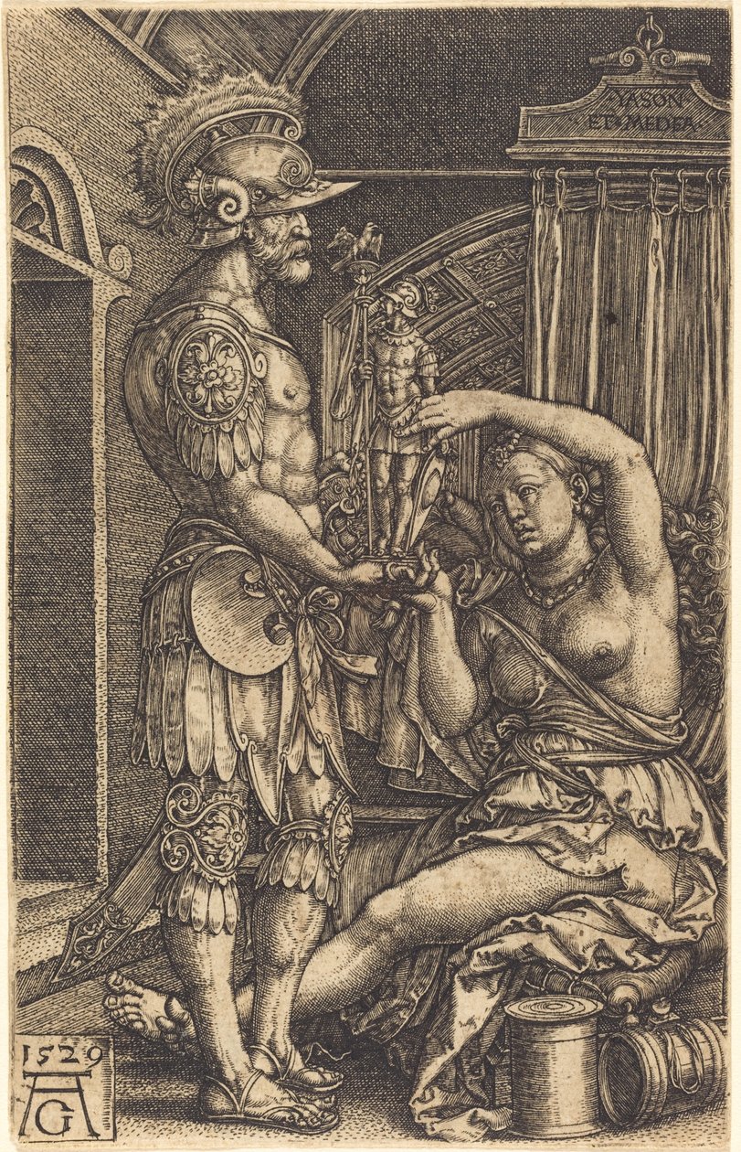 Jason en Medea door Heinrich Aldegrever