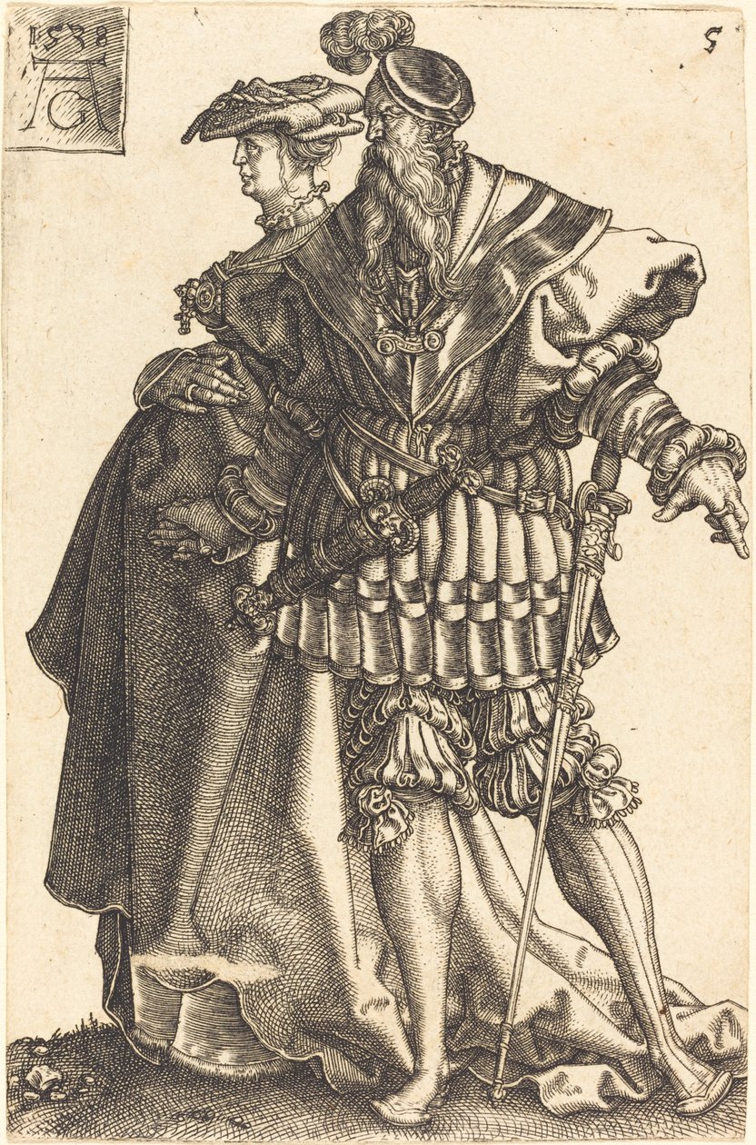 Grote bruiloftsdansers door Heinrich Aldegrever