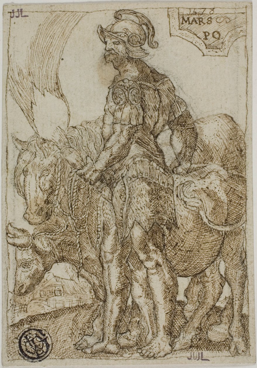 Mars, van De zeven planeten door Heinrich Aldegrever