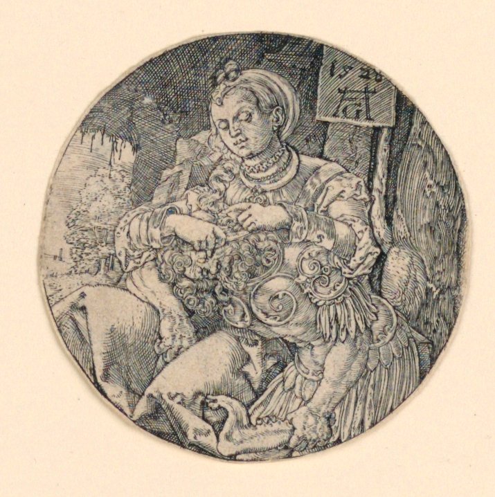 Samson en Delila door Heinrich Aldegrever