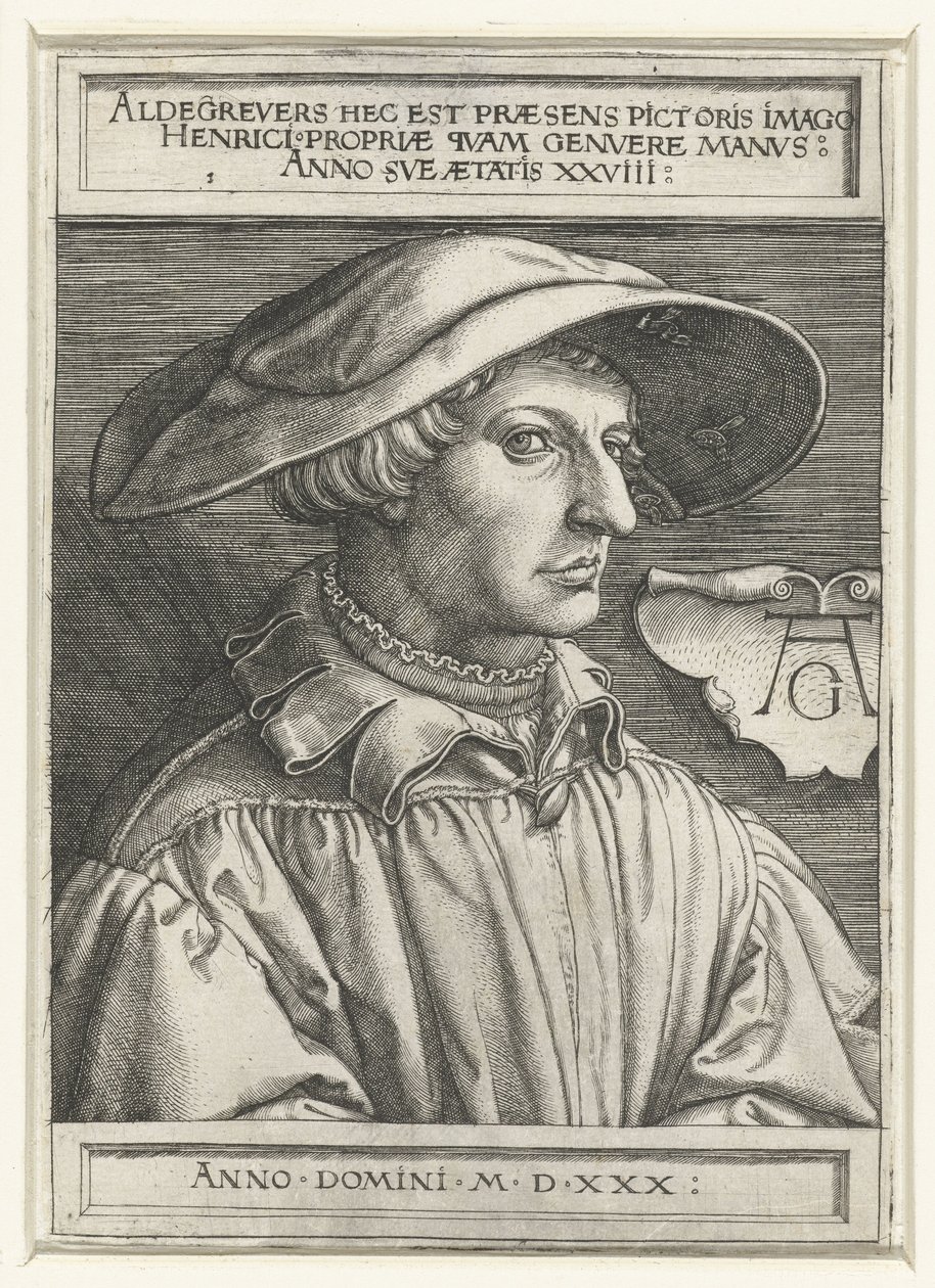 Zelfportret door Heinrich Aldegrever