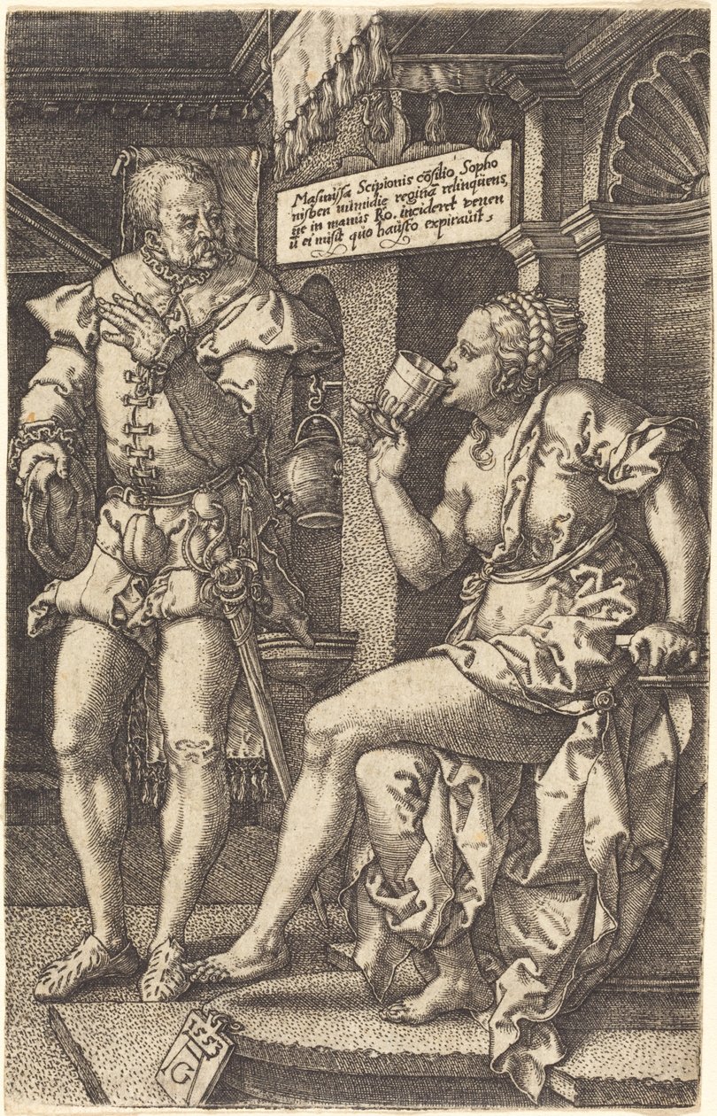 Sophonisba door Heinrich Aldegrever