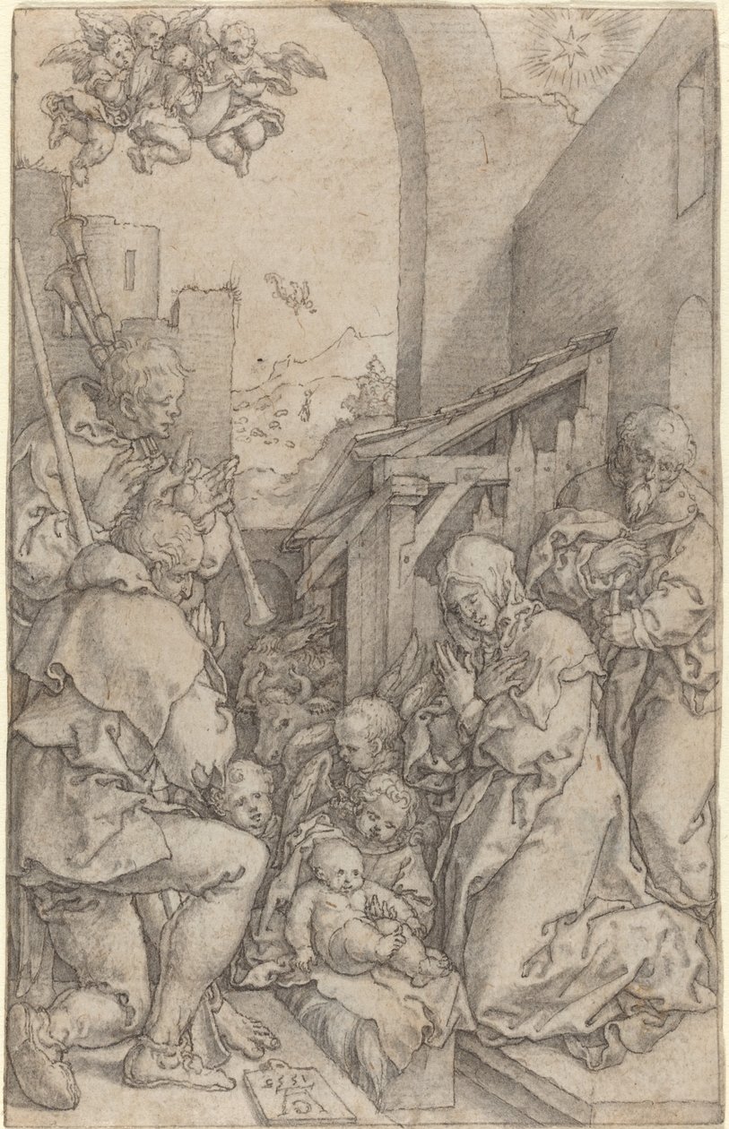 De geboorte door Heinrich Aldegrever