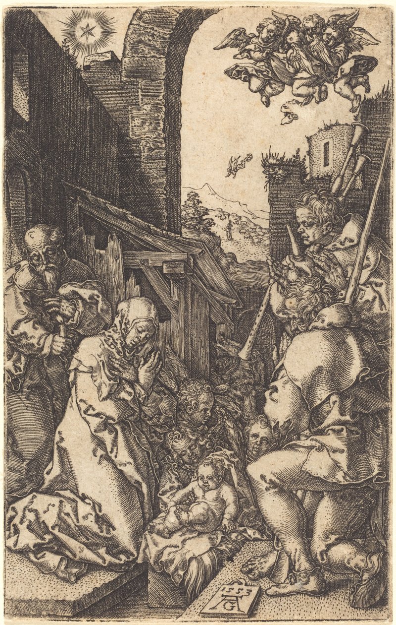 De Geboorte door Heinrich Aldegrever