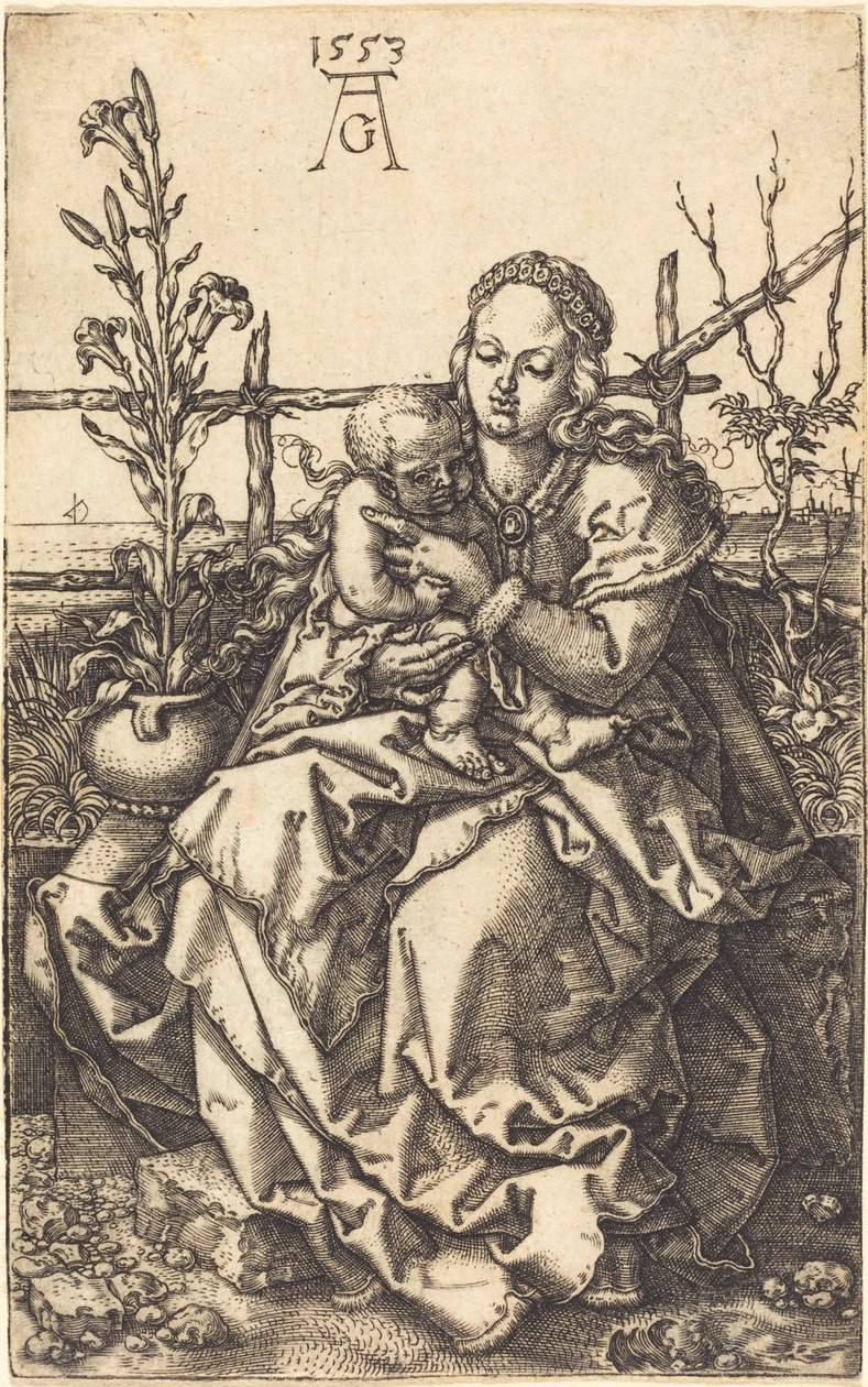 De Zittende Maagd door Heinrich Aldegrever