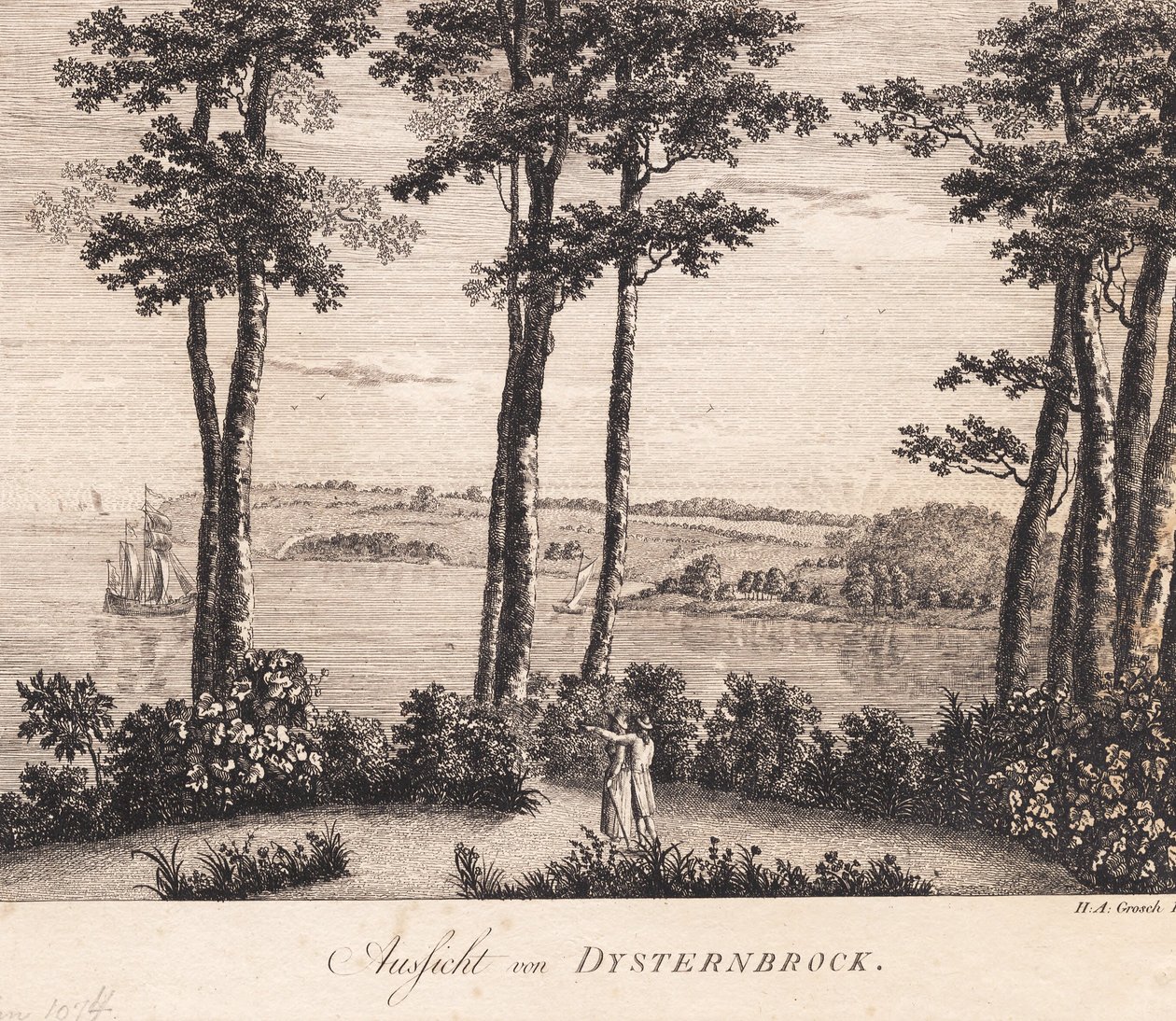 Uitzicht van Dysterbroch door Heinrich Grosch