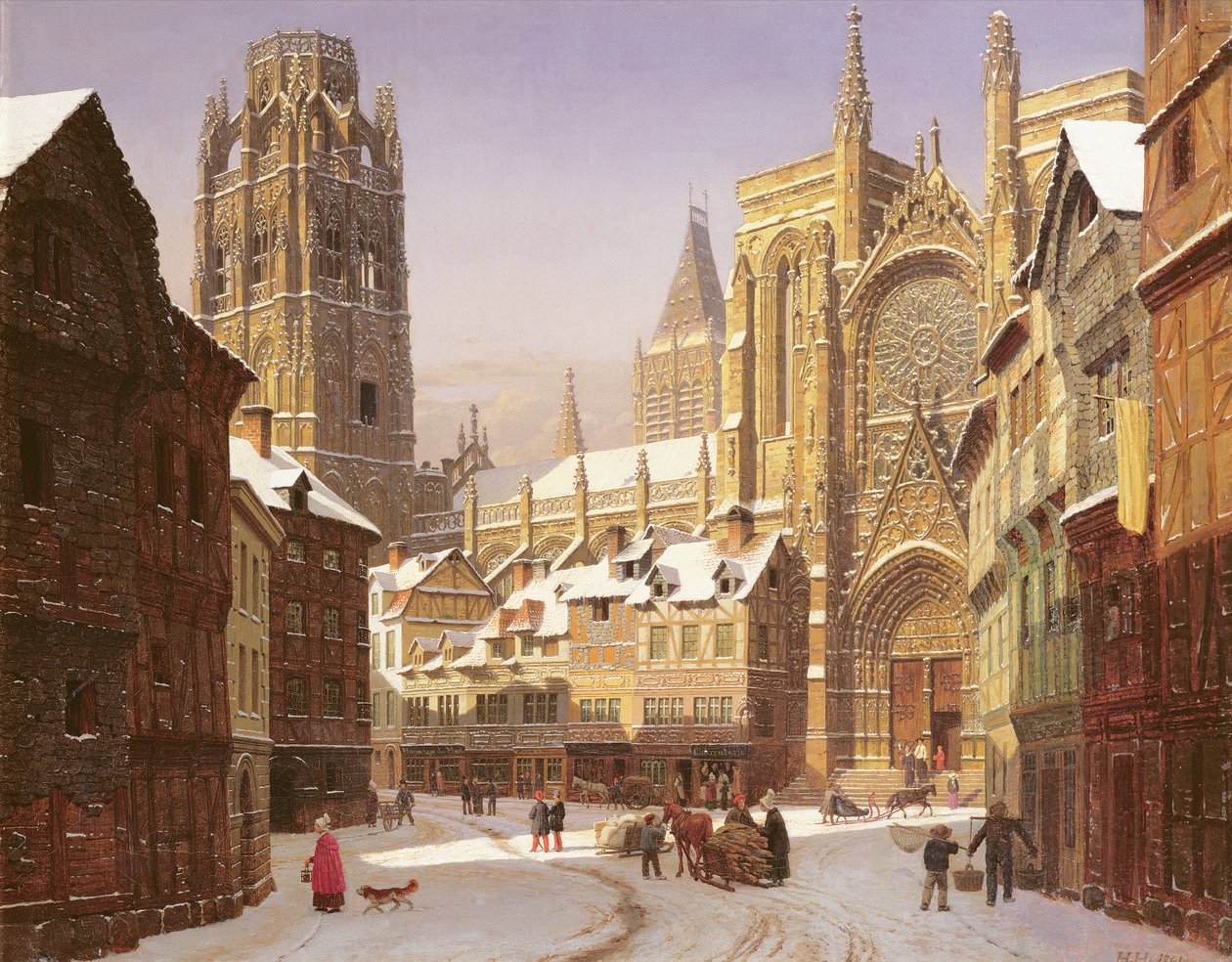 Nederlandse kathedraalstad door Heinrich Hansen