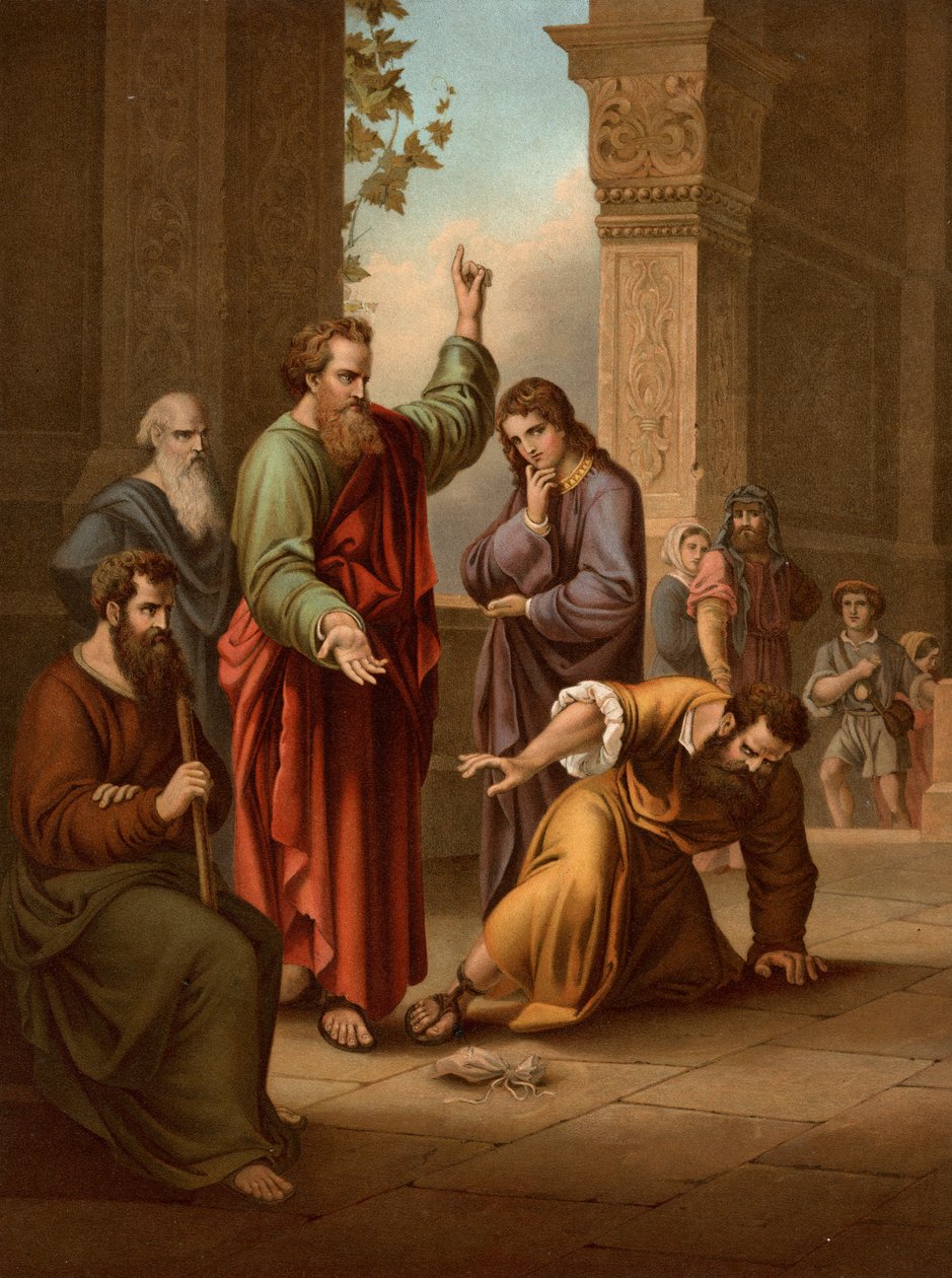 Ananias en Saffira door Heinrich Jenny