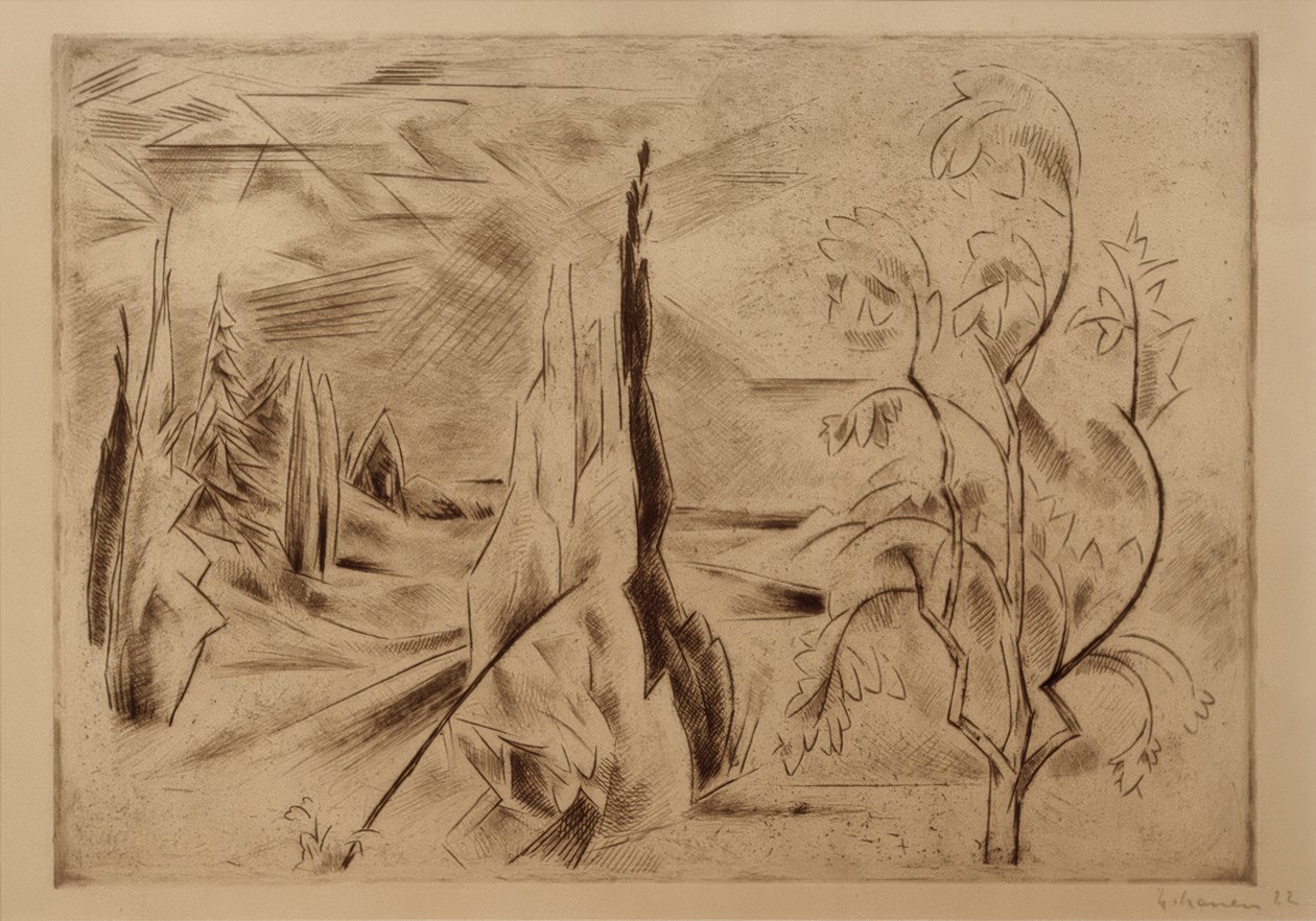 Groot parklandschap door Heinrich Nauen