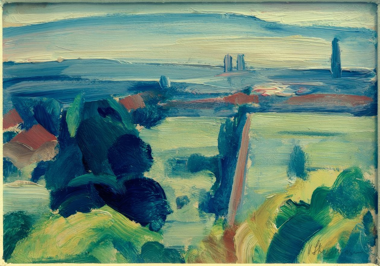 Motief uit Göttingen door Heinrich Stegemann