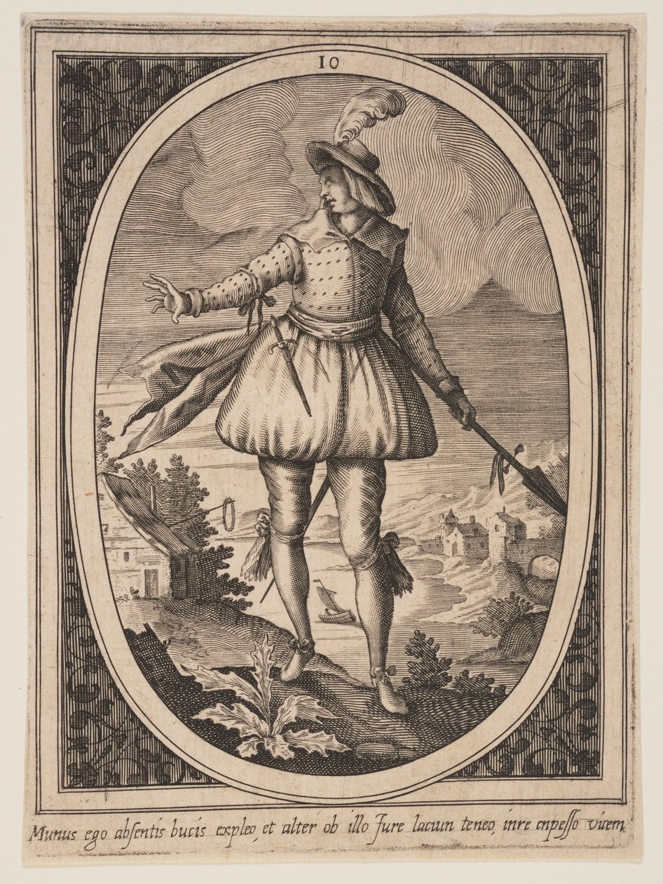 Plaat 10 uit Militaire figuren door Heinrich Ulrich