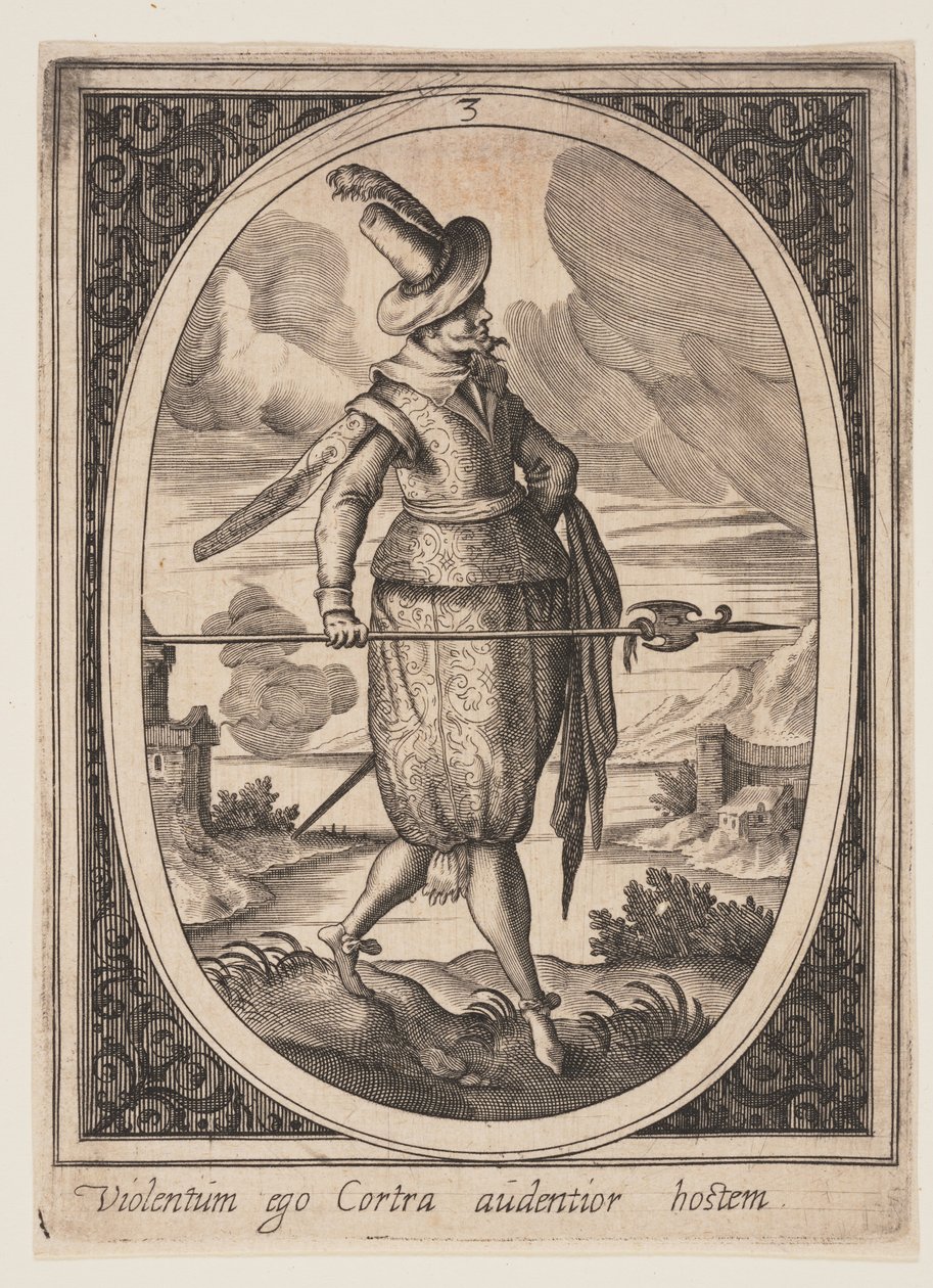 Plaat 3 uit Militaire figuren door Heinrich Ulrich