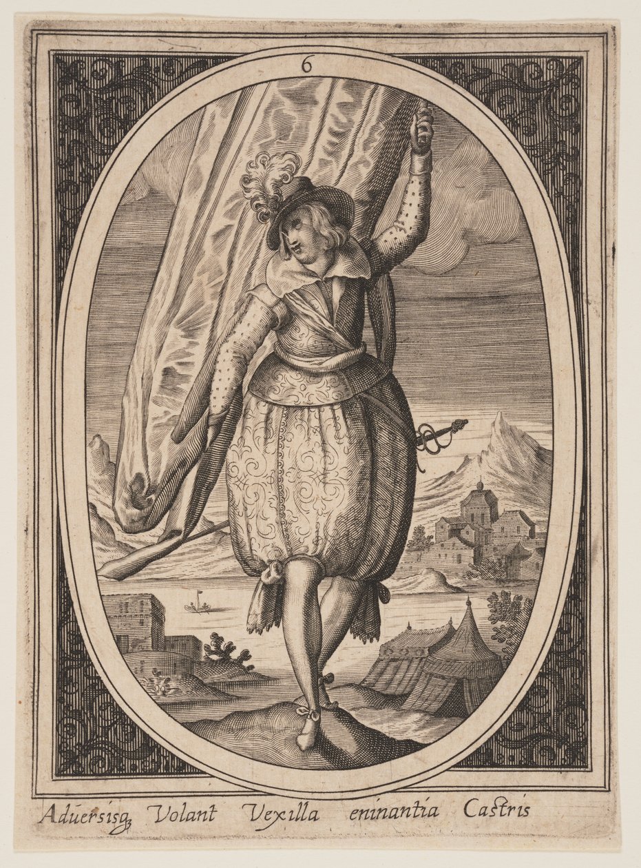 Plaat 6 uit Militaire figuren door Heinrich Ulrich