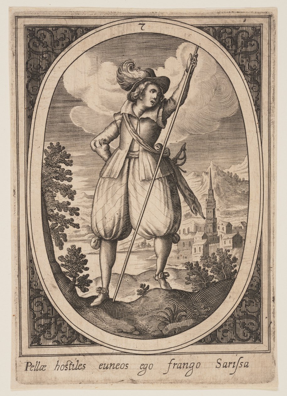 Plaat 7 uit Militaire figuren door Heinrich Ulrich