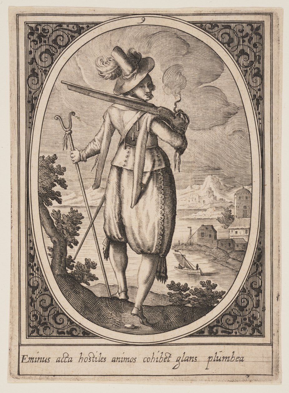 Plaat 9 uit Militaire figuren door Heinrich Ulrich