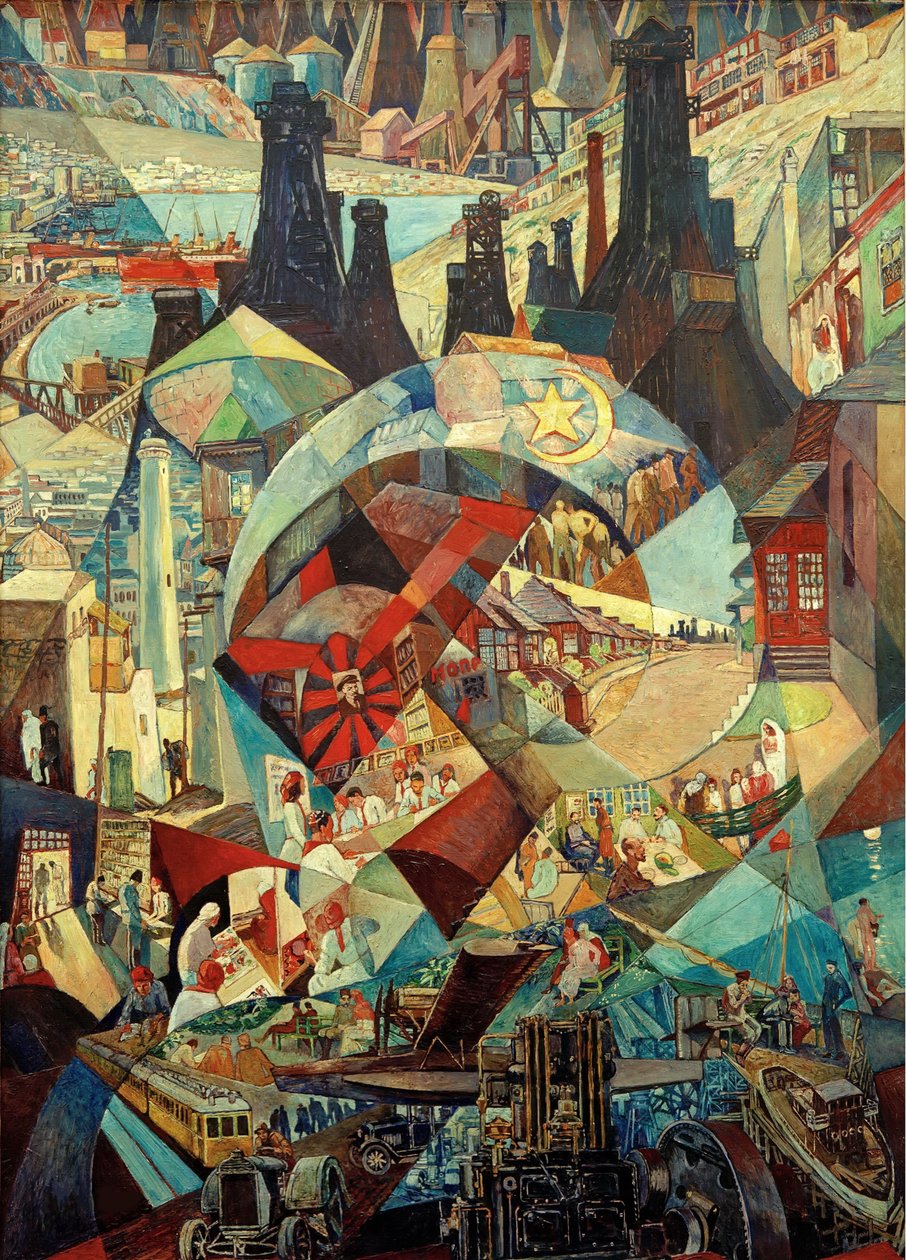 Baku agitatiepaneel, 1927 door Heinrich Vogeler