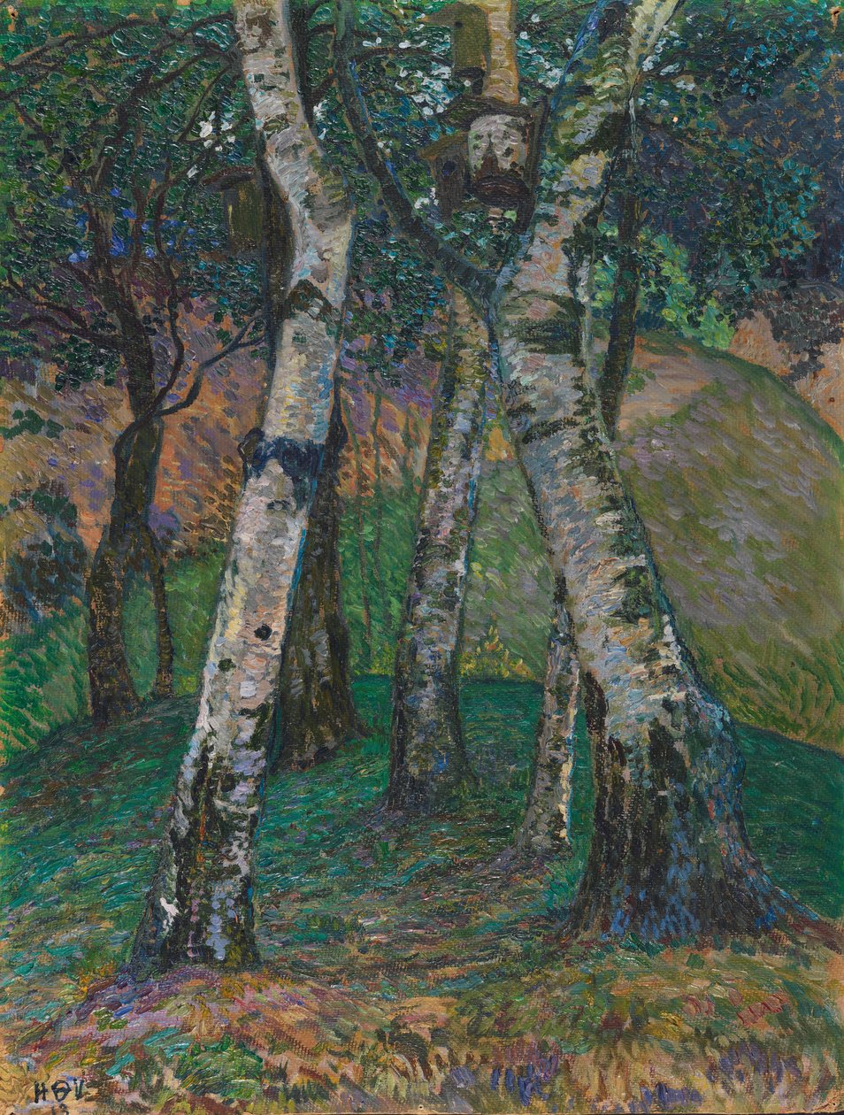 Berken bij de Barkenhoff, 1913. door Heinrich Vogeler