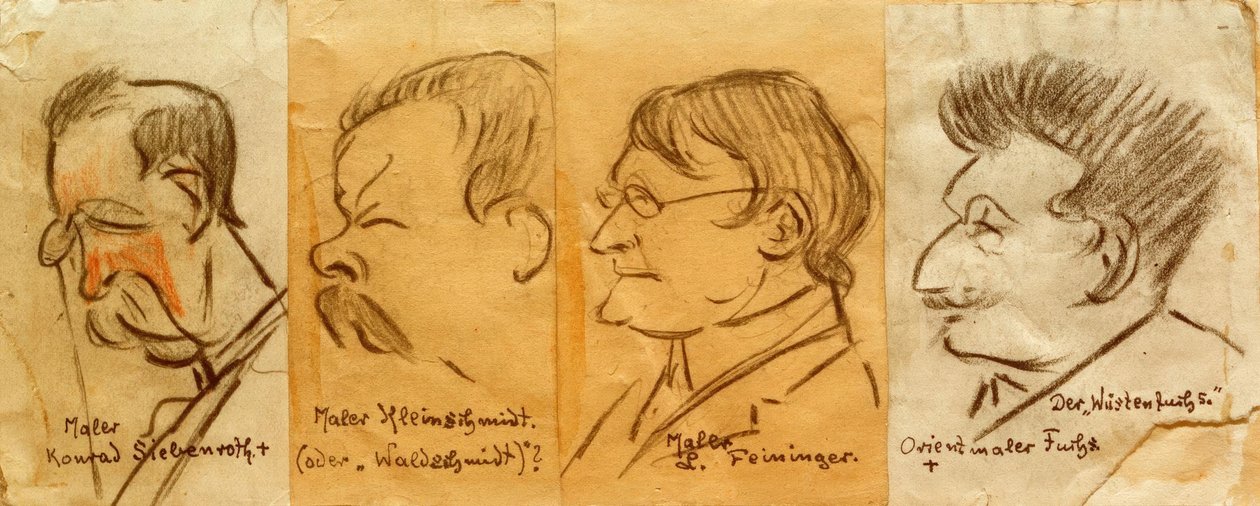 Vier portretten door Heinrich Zille