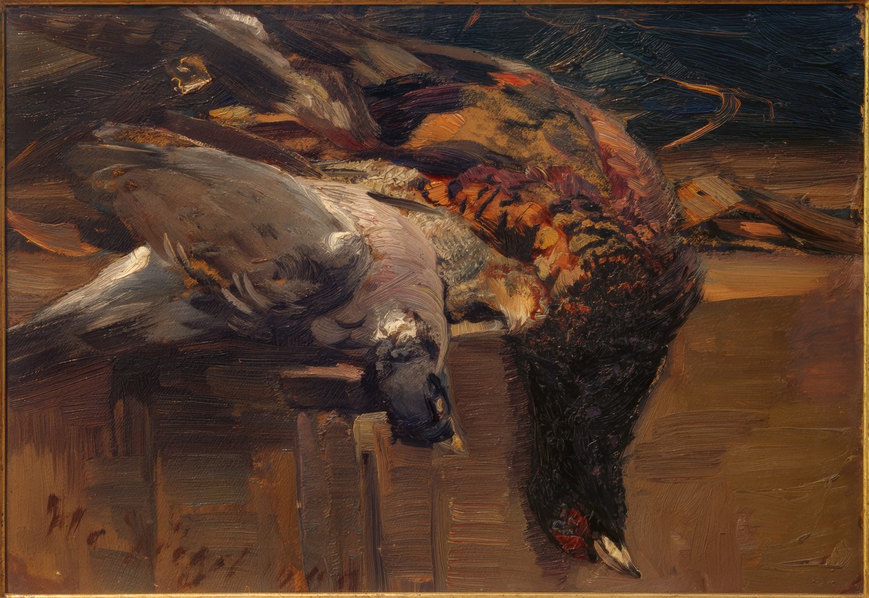 Gedode watervogels door Heinrich von Zügel