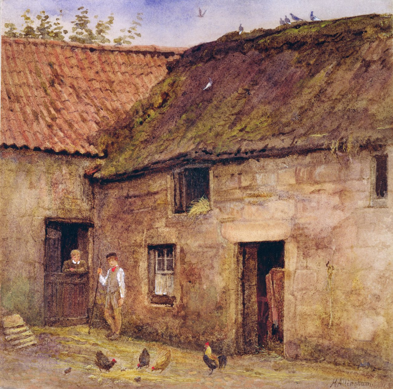De boerderij door Helen Allingham