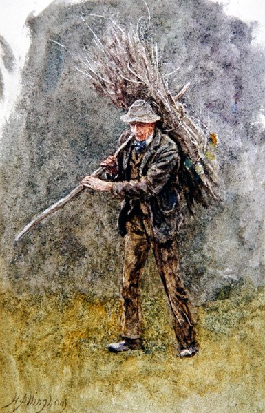 Meester Hardy, Tuinman in Witley door Helen Allingham