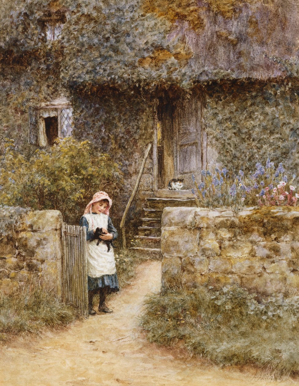De tuinpoort door Helen Allingham