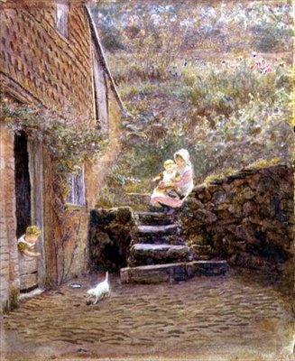 Het Kittens door Helen Allingham