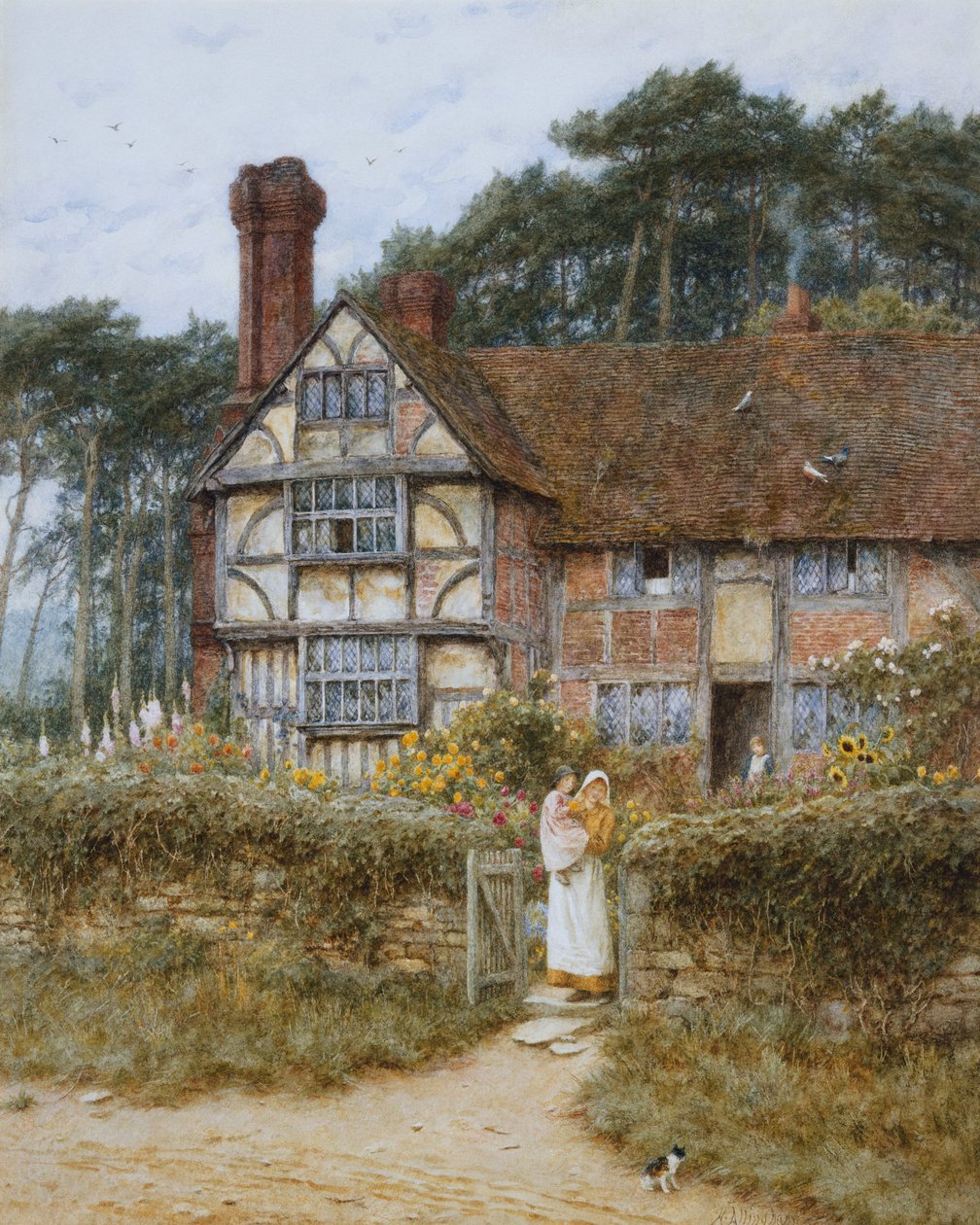 Unstead Farm, Godalming door Helen Allingham