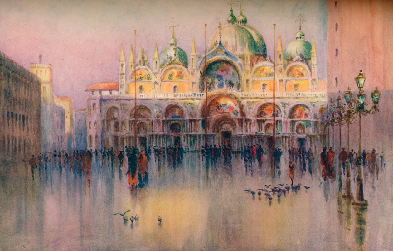 Avondgloed, San Marco, Venetië, 1914 door Helen Donald Smith