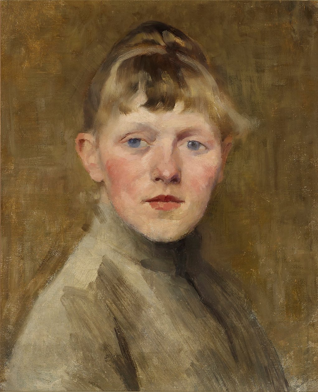 Zelfportret, 1884-1885 door Helene Schjerfbeck