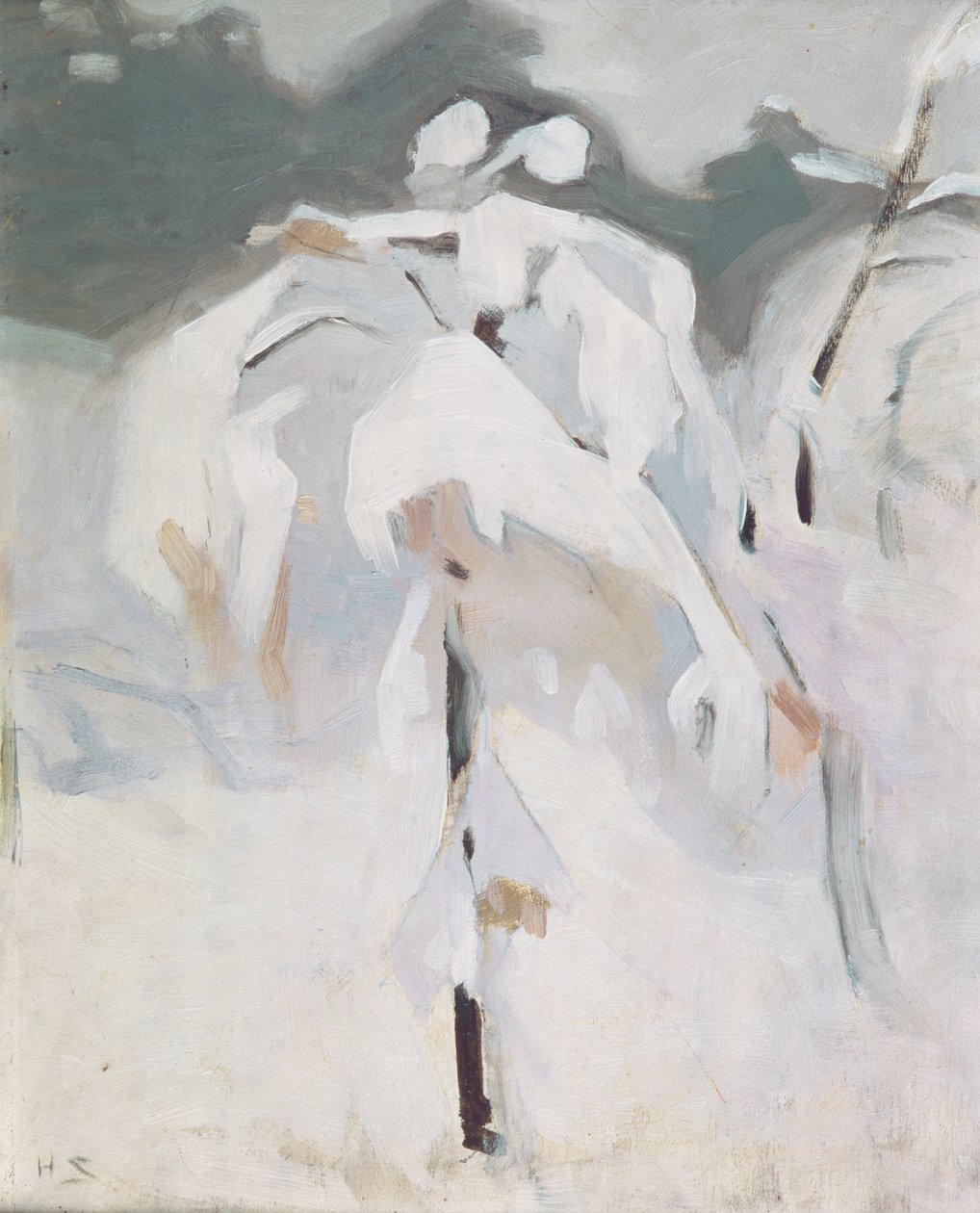 Met sneeuw bedekte berk, c.1913 door Helene Schjerfbeck