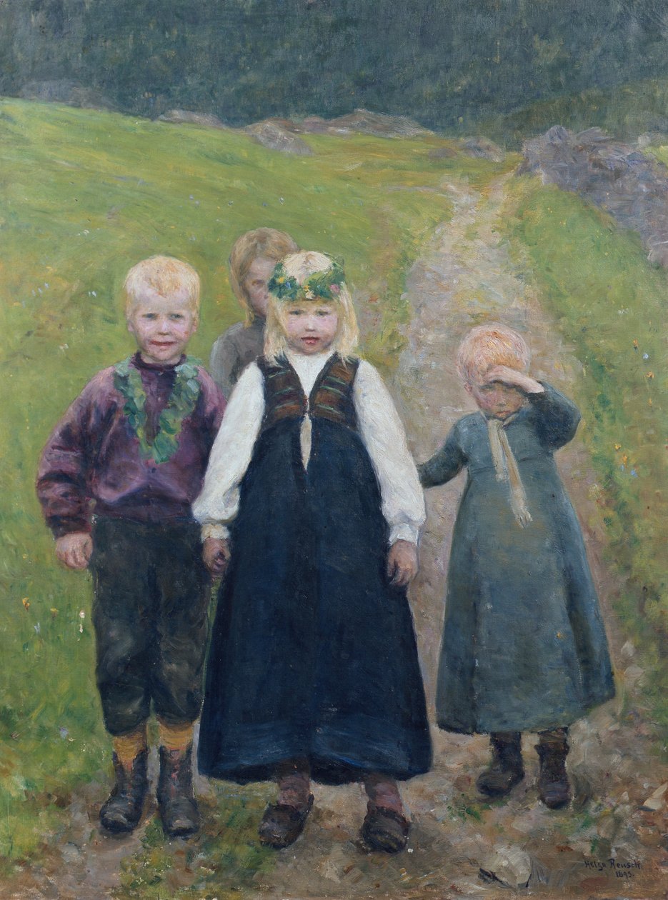Kleine kinderhuwelijksprocessie door Helga Ring Reusch