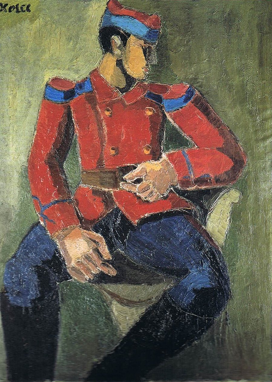 Zittende Soldaat door Helmut Kolle